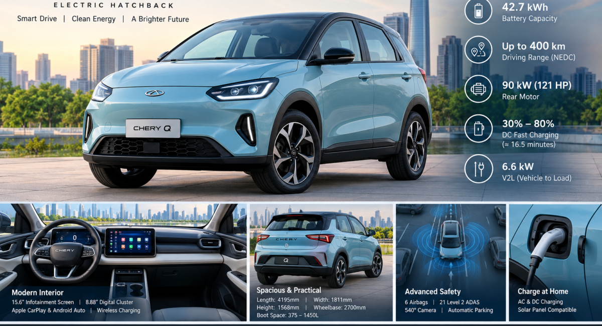 Chery Q Electric Car Pakistan – Specifications, Range & Features