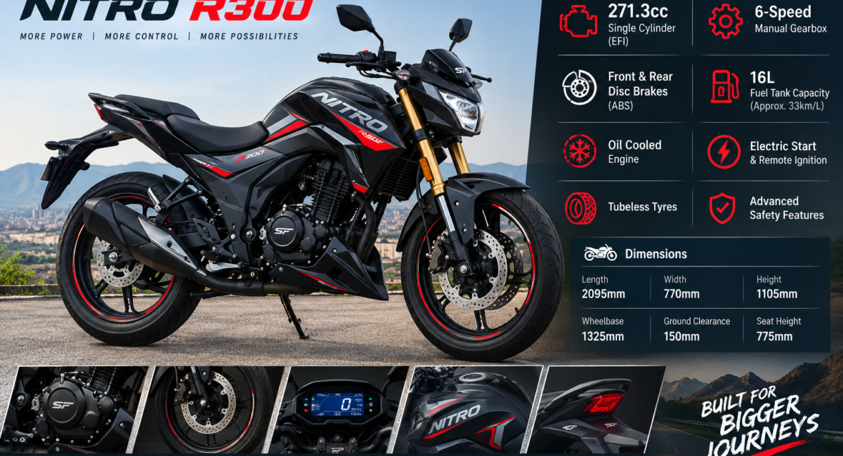 Super Power Nitro R300 – Engine, Features and Specs (Pakistan)