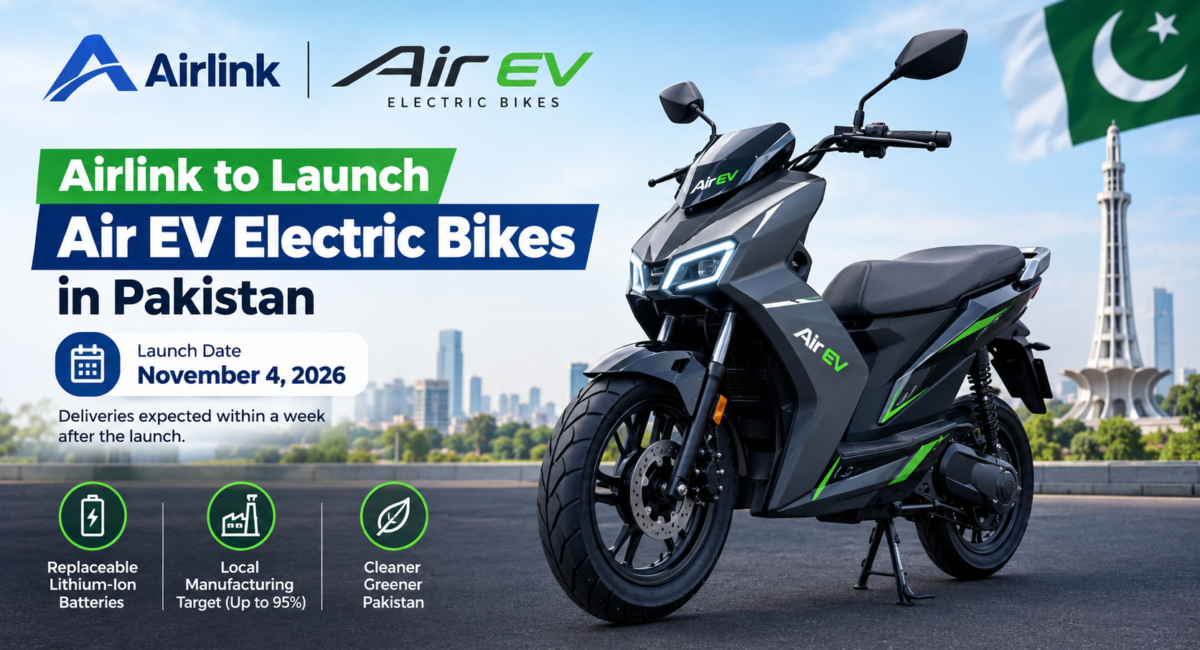 Airlink Launches Air EV Electric Bikes In Pakistan Airlink Launches Air EV Electric Bikes In Pakistan
