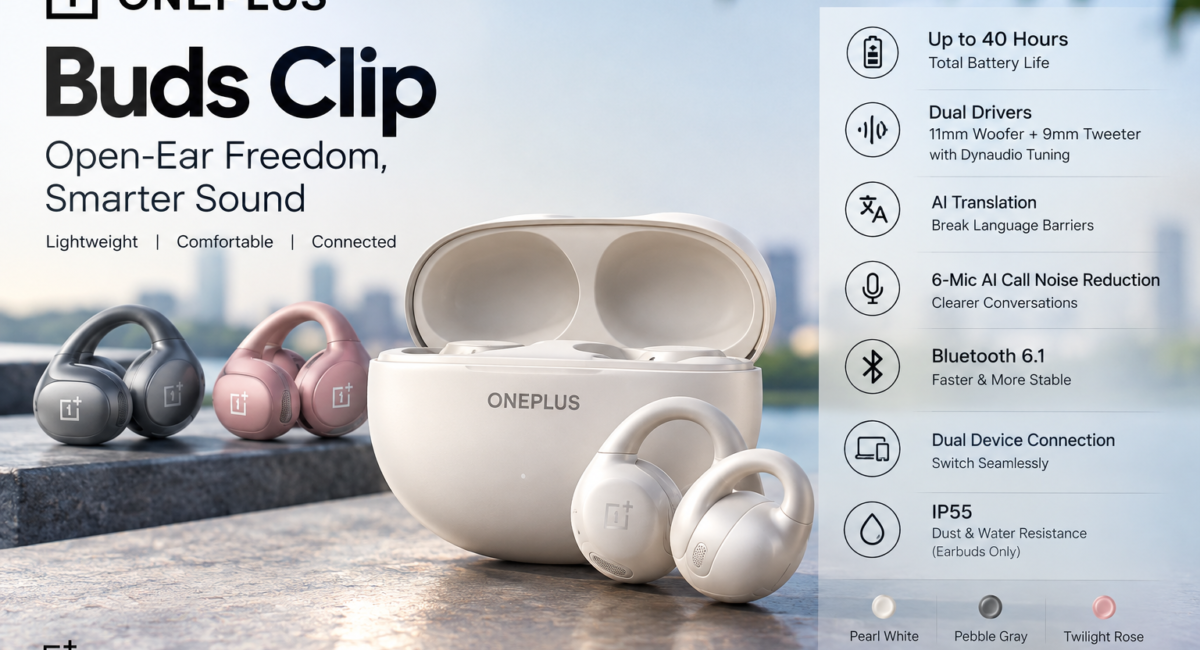 OnePlus Buds Clip Launch: 40-Hour Battery Life And AI Translation OnePlus Buds Clip Launch: 40-Hour Battery Life And AI Translation