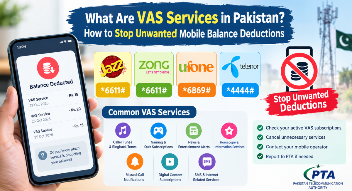 What are VAS Services in Pakistan and How to Cancel Unwanted Top Up Charges