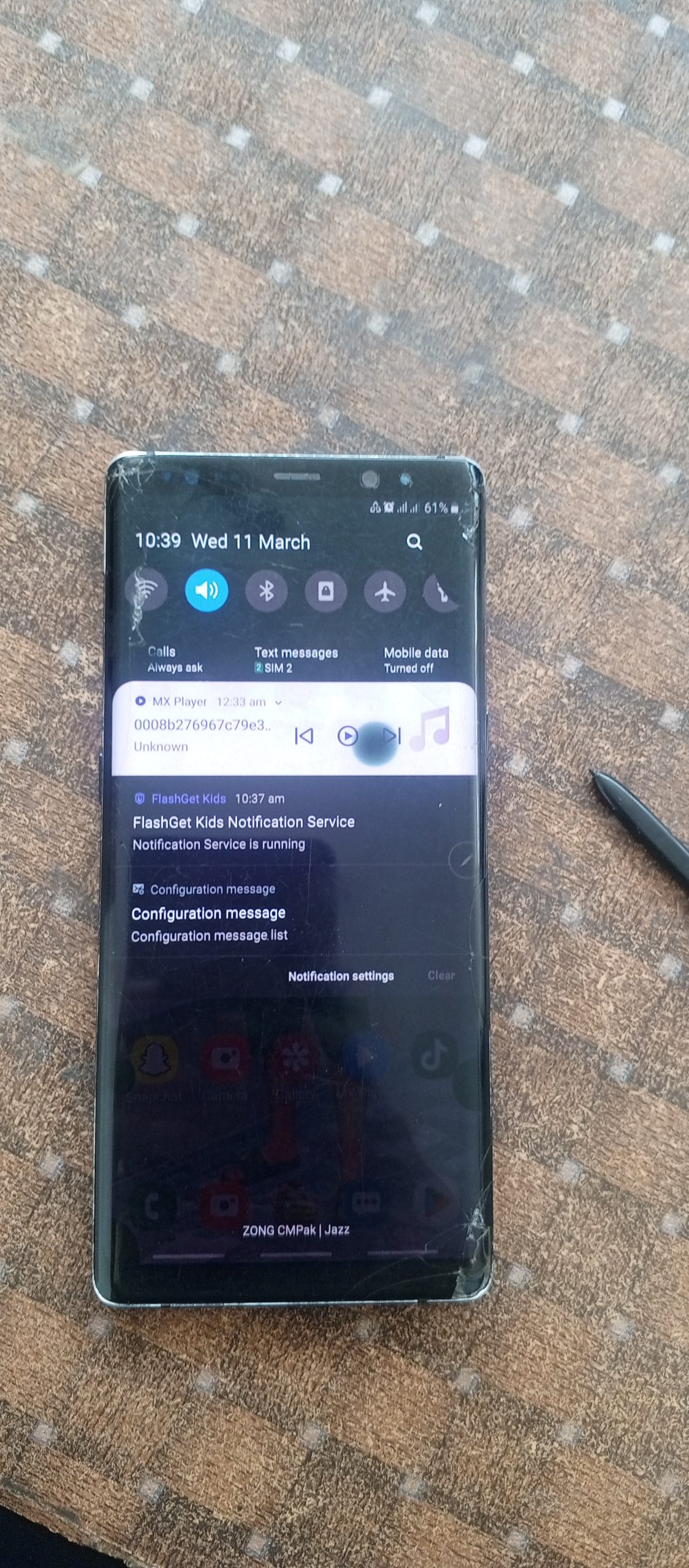 Samsung note 8 . Panal ma dot ha