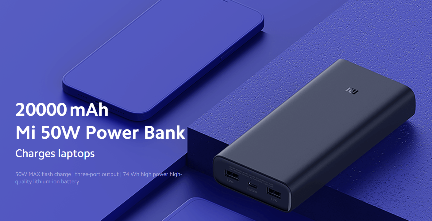 Mi powerbank 50W 20000mah original power bank fast charging