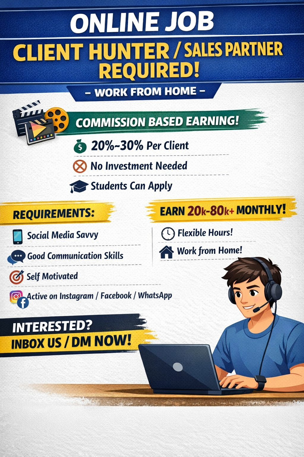 🚀 Hiring: Client Hunter / Lead Generator (Commission Based)