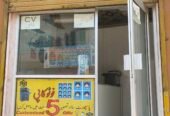 Aluminium door, wood counter, wood partition and others
