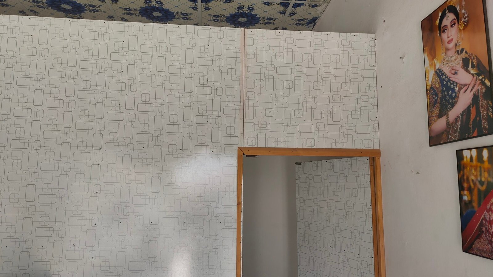 Aluminium door, wood counter, wood partition and others