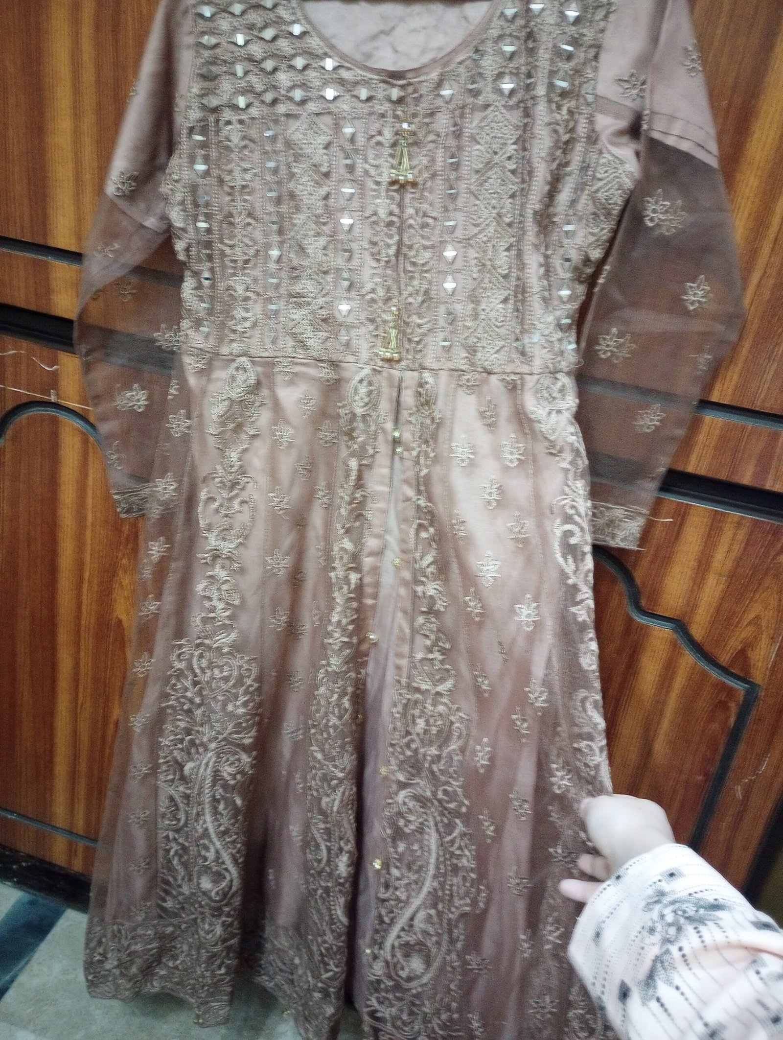 Net embroidered frock