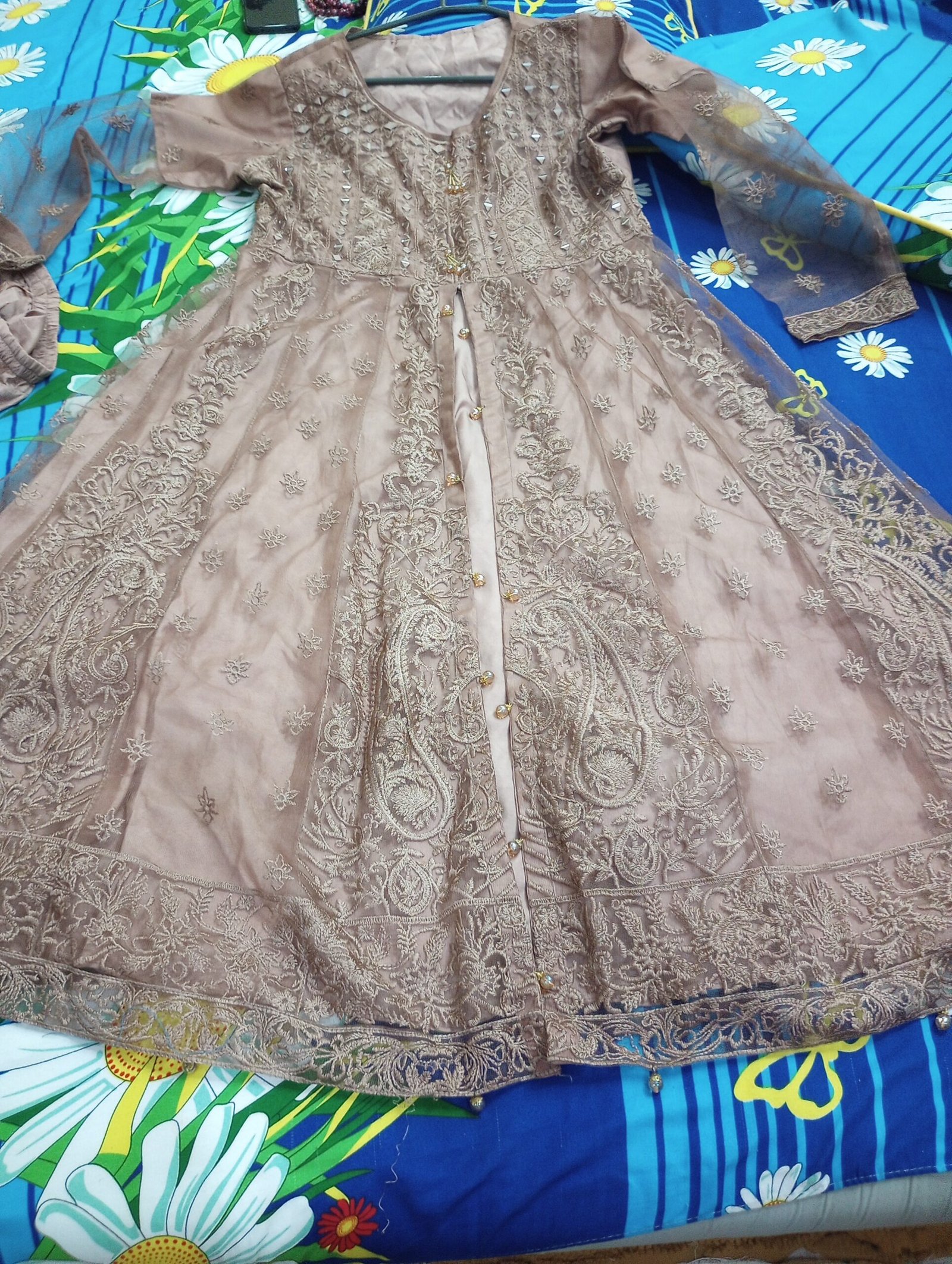Net embroidered frock