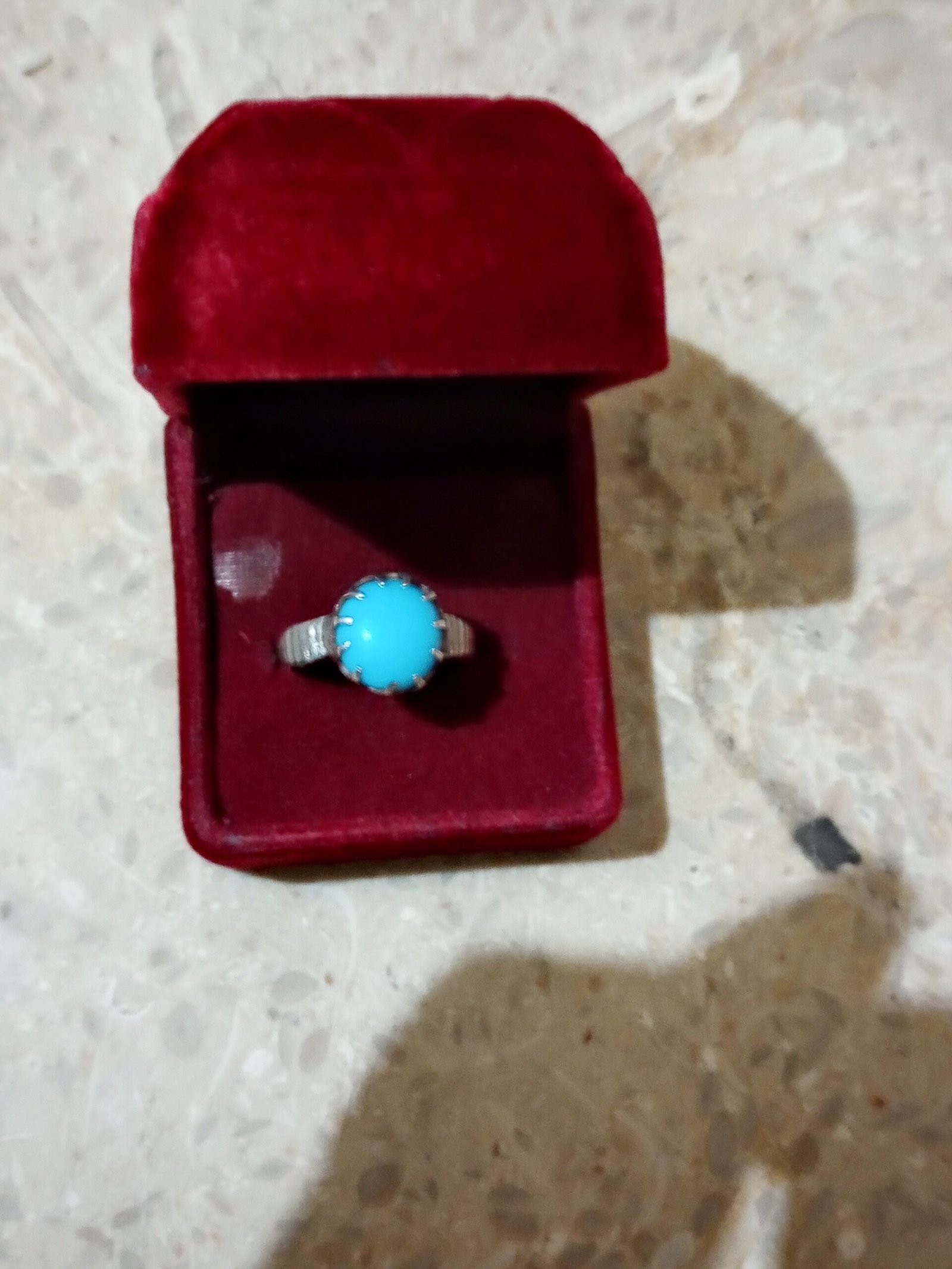 Pure silver feroza ring