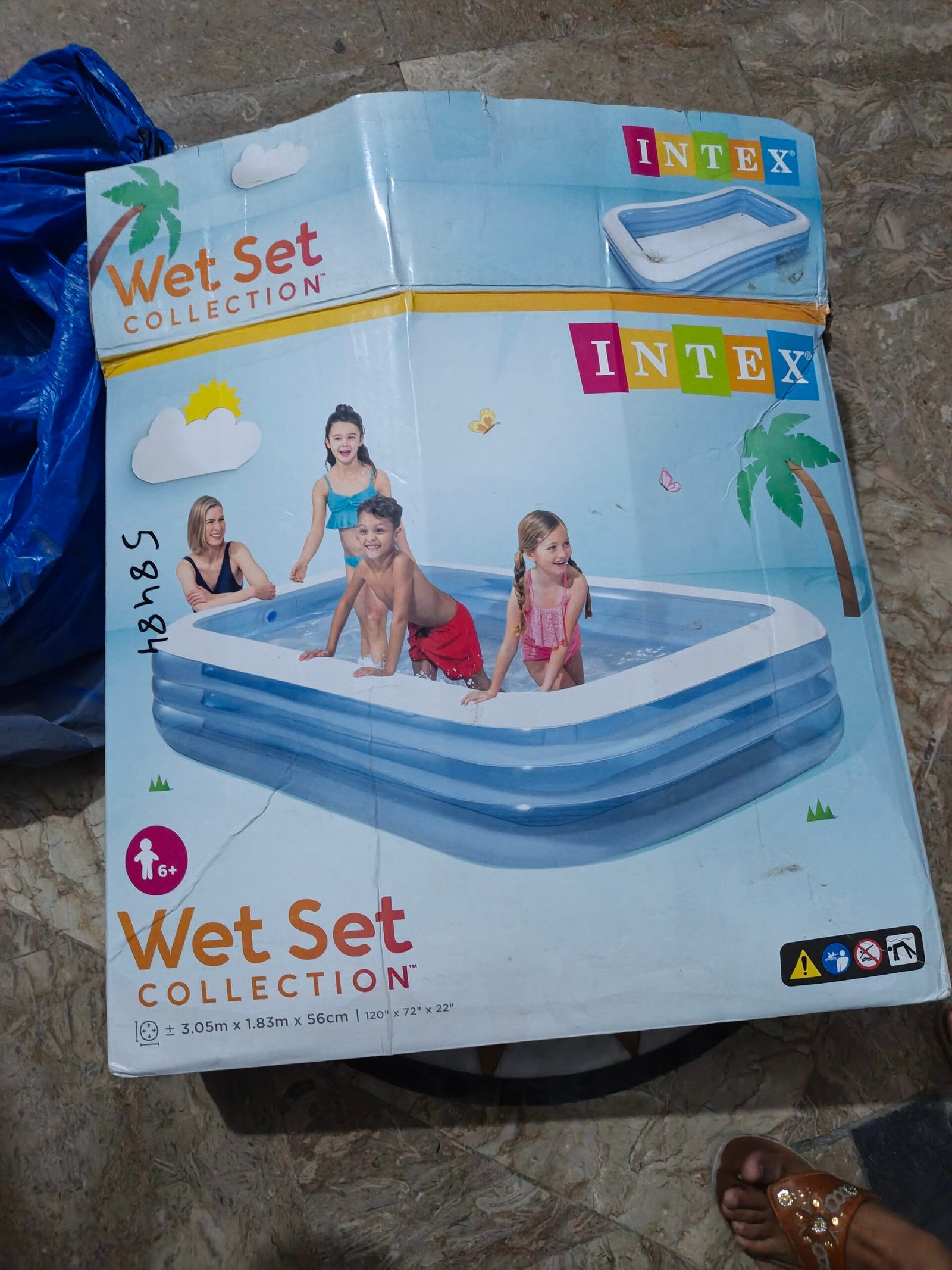 One time used 6fit chora 10fit lamba family pool