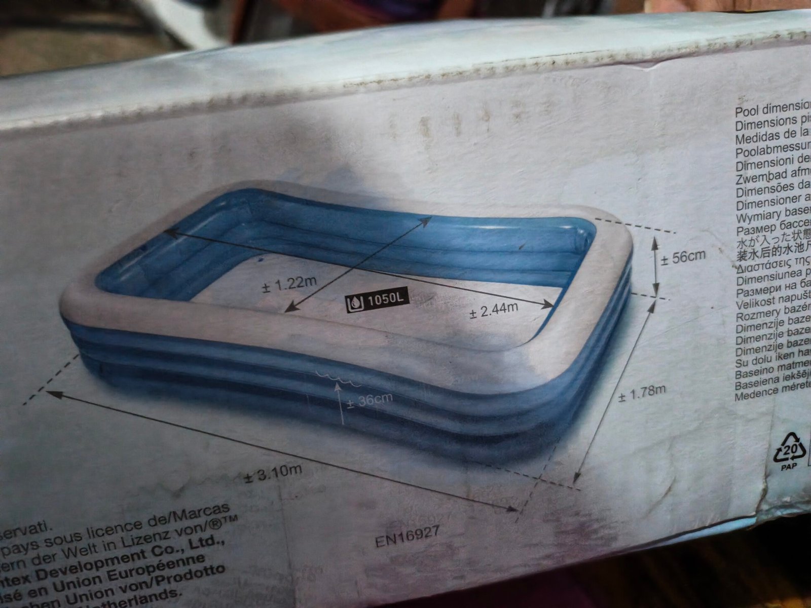 One time used 6fit chora 10fit lamba family pool