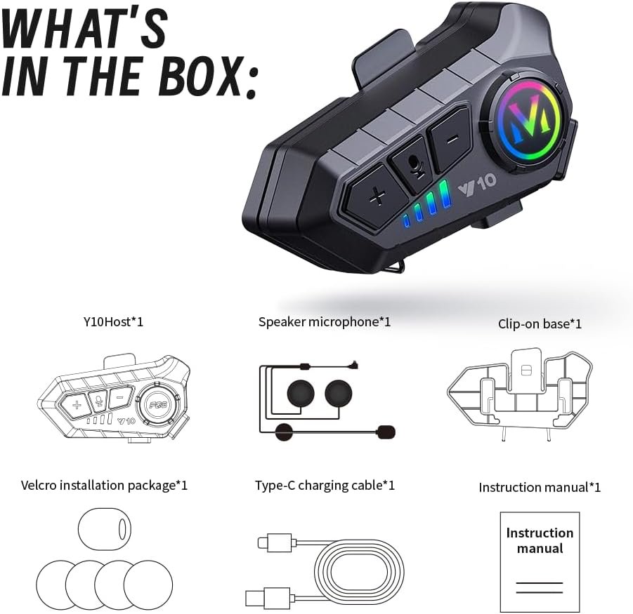 Y10 , super air , vector helmet Bluetooth device