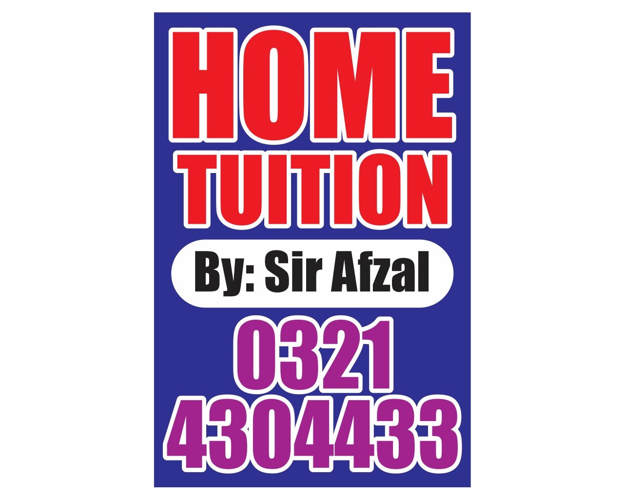 Home tutor.