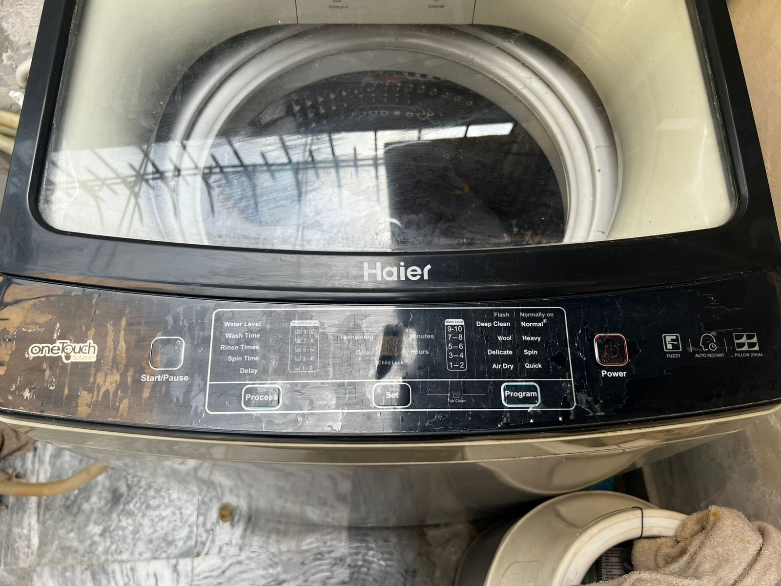 Haier 8.5kg washing machine top loader grey
