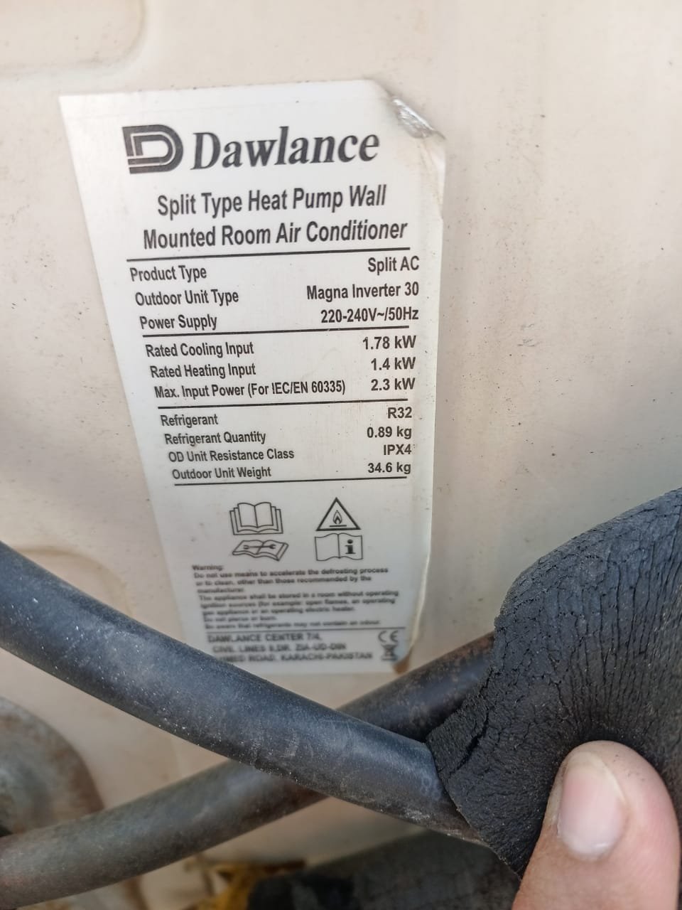 Dawlance Magna 1.5 Ton Inverter AC , Ampere Lock
