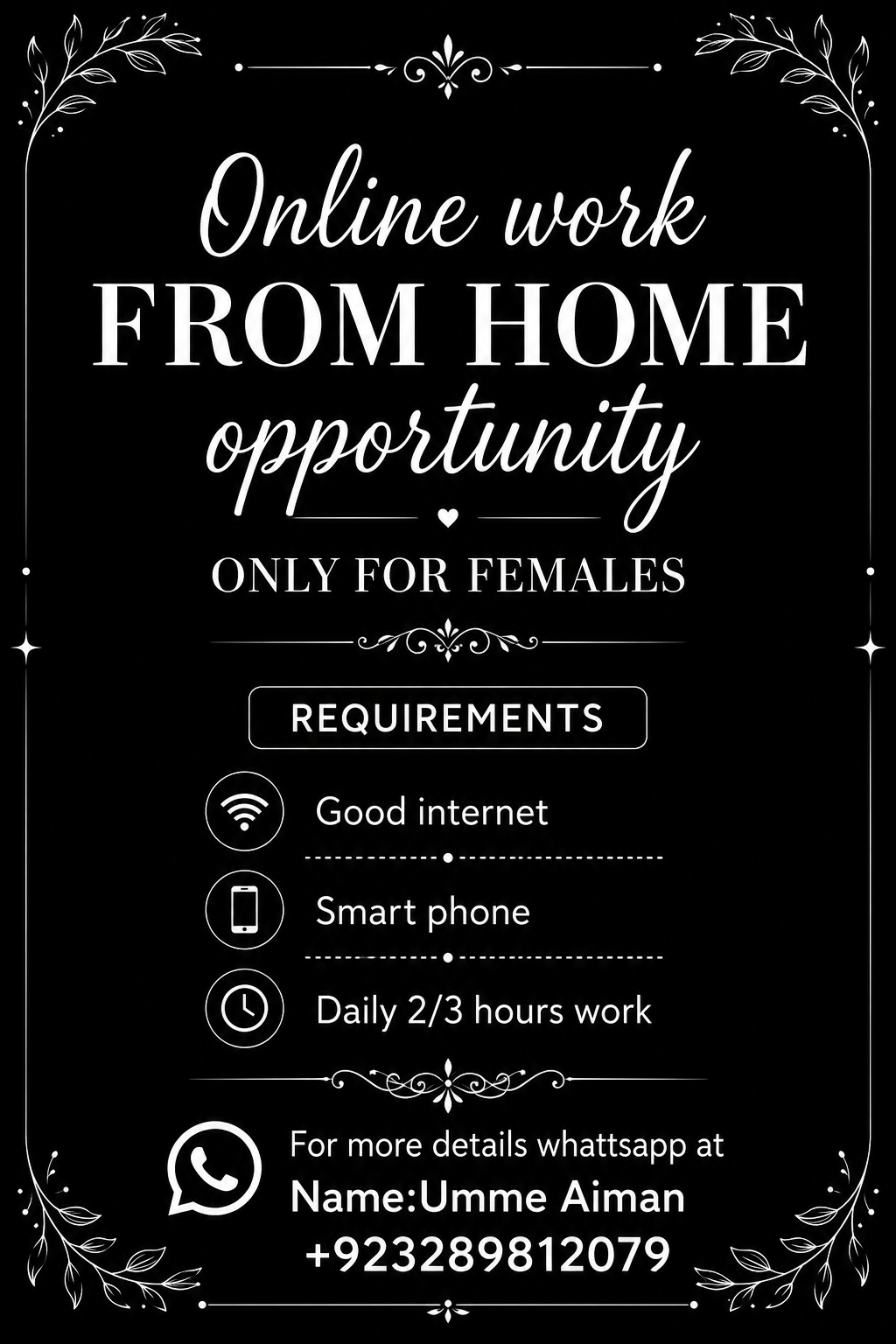 Online working job