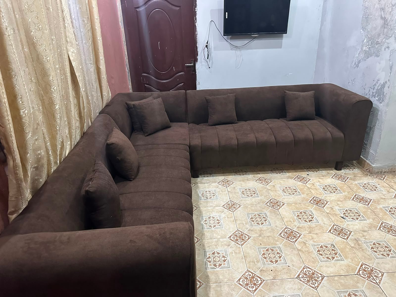 L shape sofa set