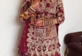Bridal Maroon Heavy Embroidered Lehenga | Used Once | Comple