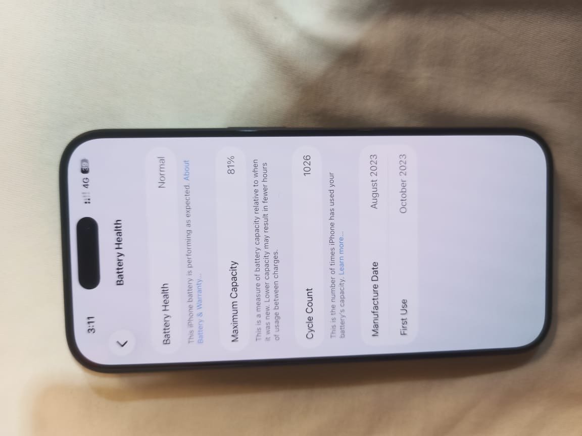 Apple iPhone 15 Pro 128GB PTA Approved Dual Physical SIM