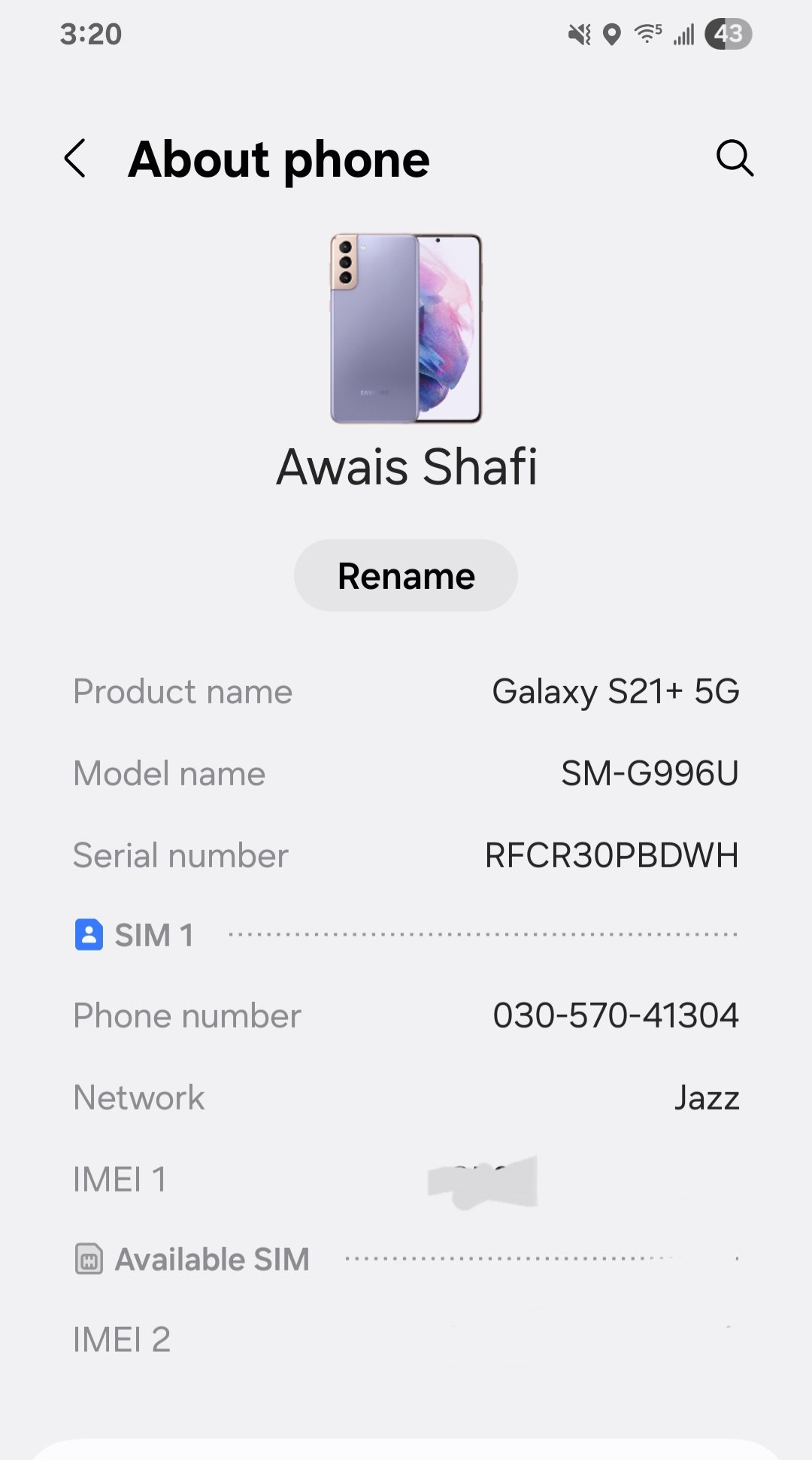 Samsung Galaxy s21 plus 5G