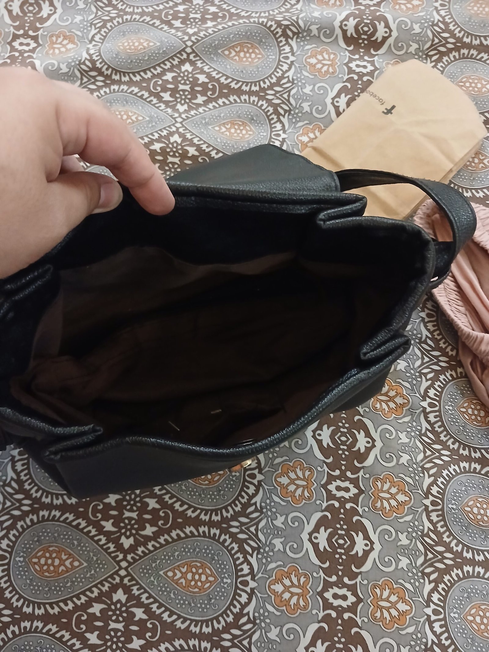 Pure leather ladies bag