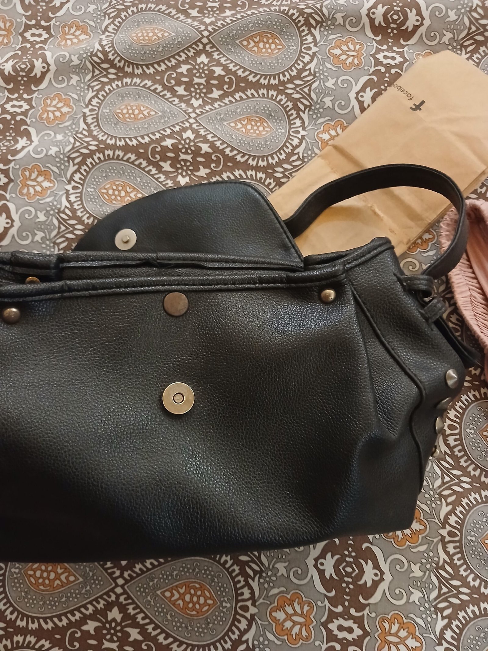 Pure leather ladies bag