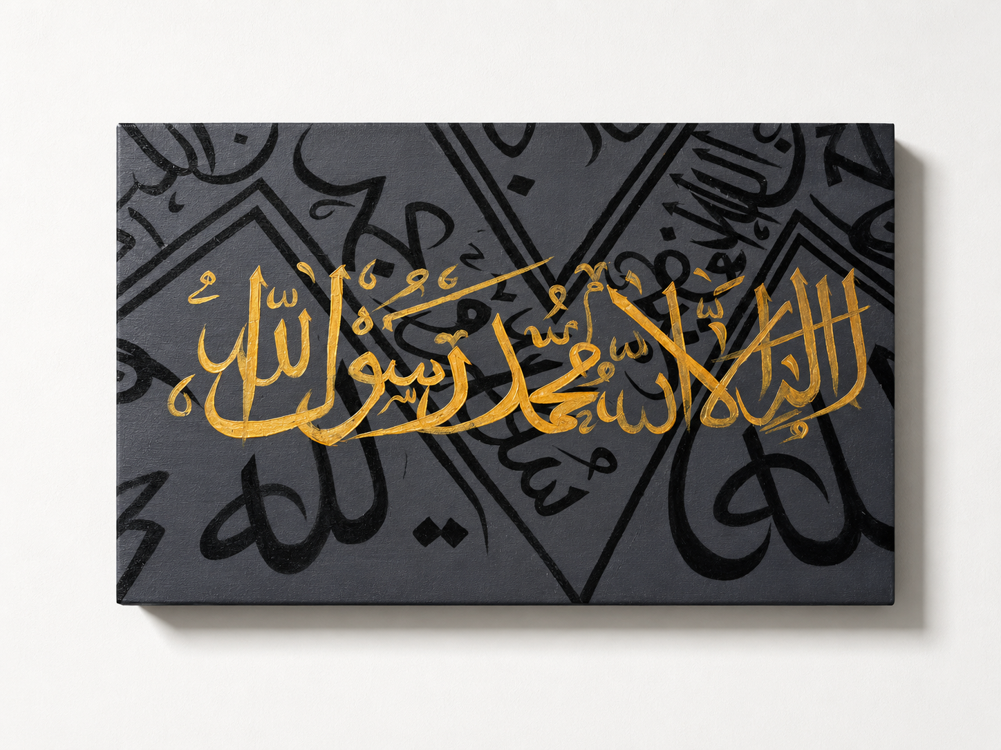 Handmade Kalima Tayyaba Art, Thuluth Calligraphy, Hand-paint