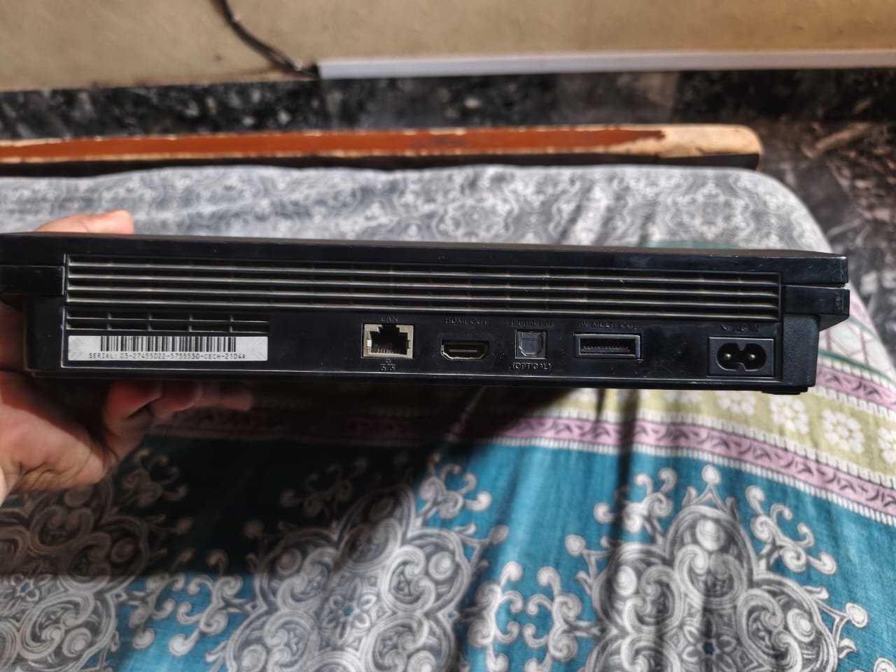 PS3 WITH CDS, VGA CABLE & POWER CABLE