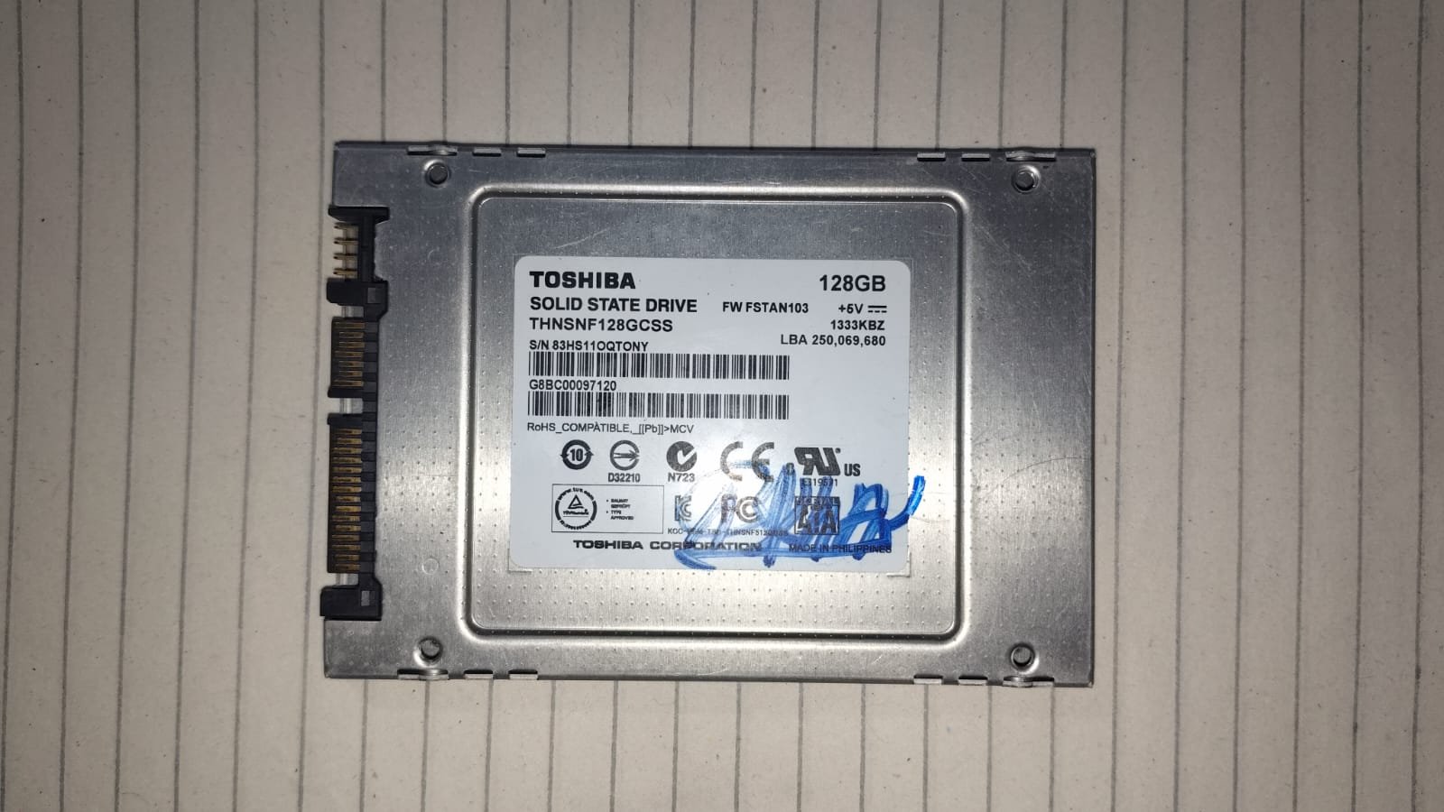 128gb SSD of Lenovo laptop