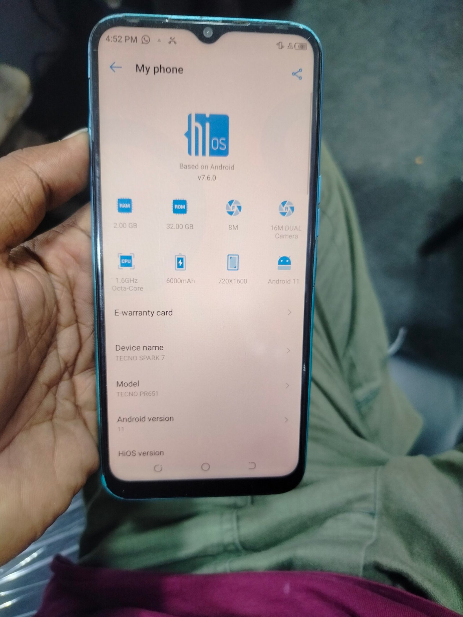 Tecno spark 7 2 32 Dual PTA approved Exchange possible