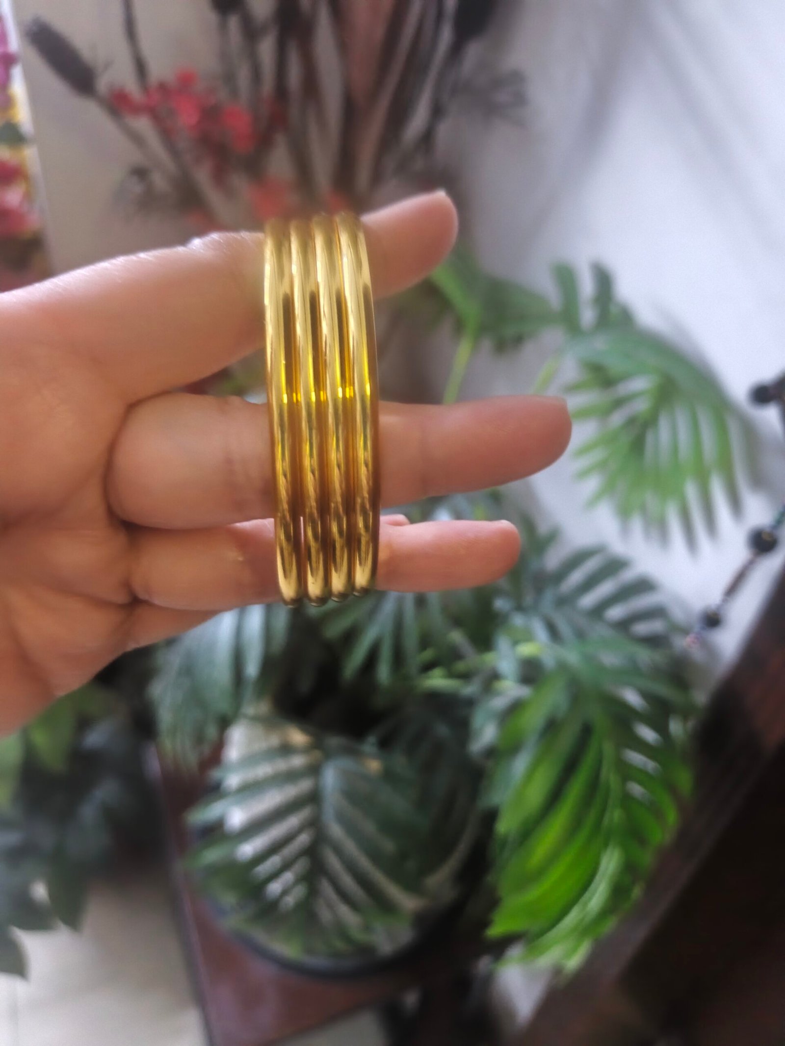 Gold plated bangles