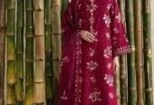 Batik 3 piece Embroidered dress