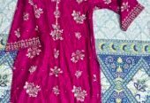 Batik 3 piece Embroidered dress