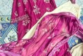 Batik 3 piece Embroidered dress