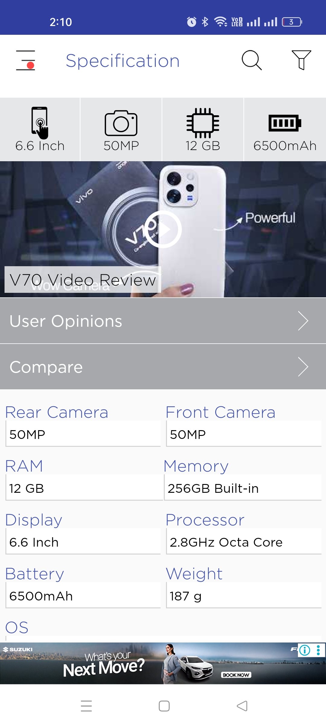 vivo v70 5g 12/256