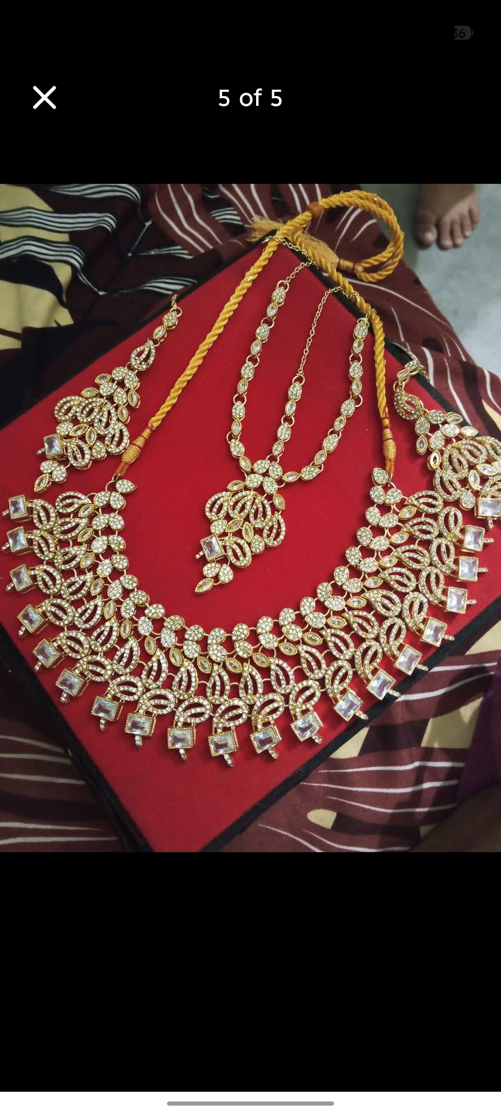 Preloved Prty wear dress and walima bridel jewelry for sale