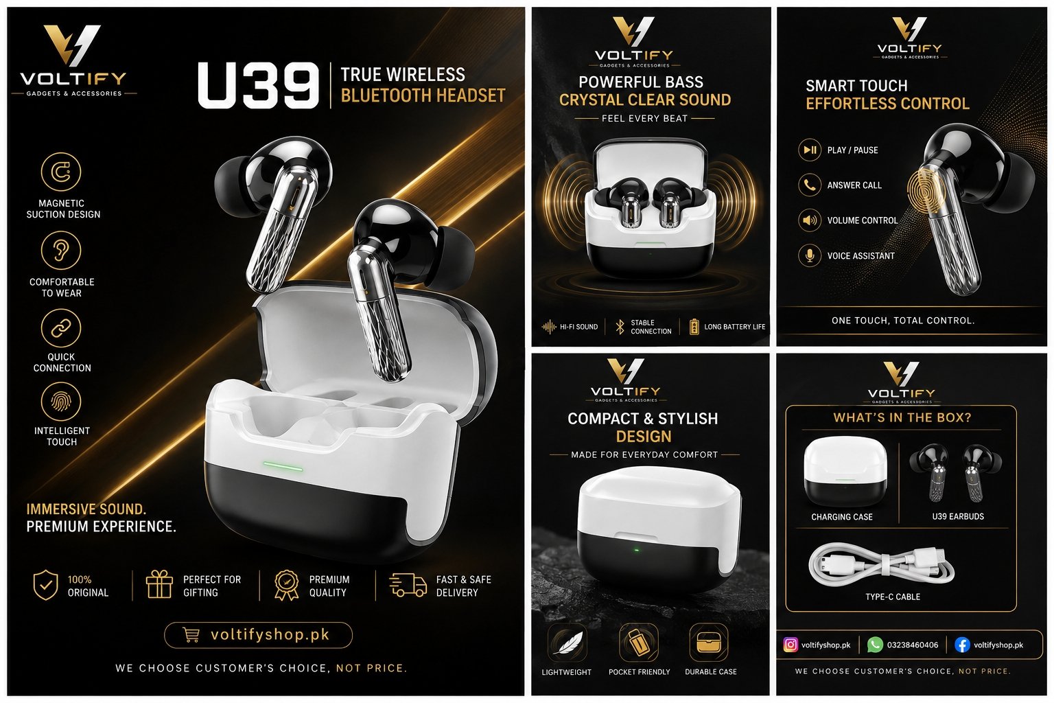 U39 Wireless Ear buds Bluetooth
