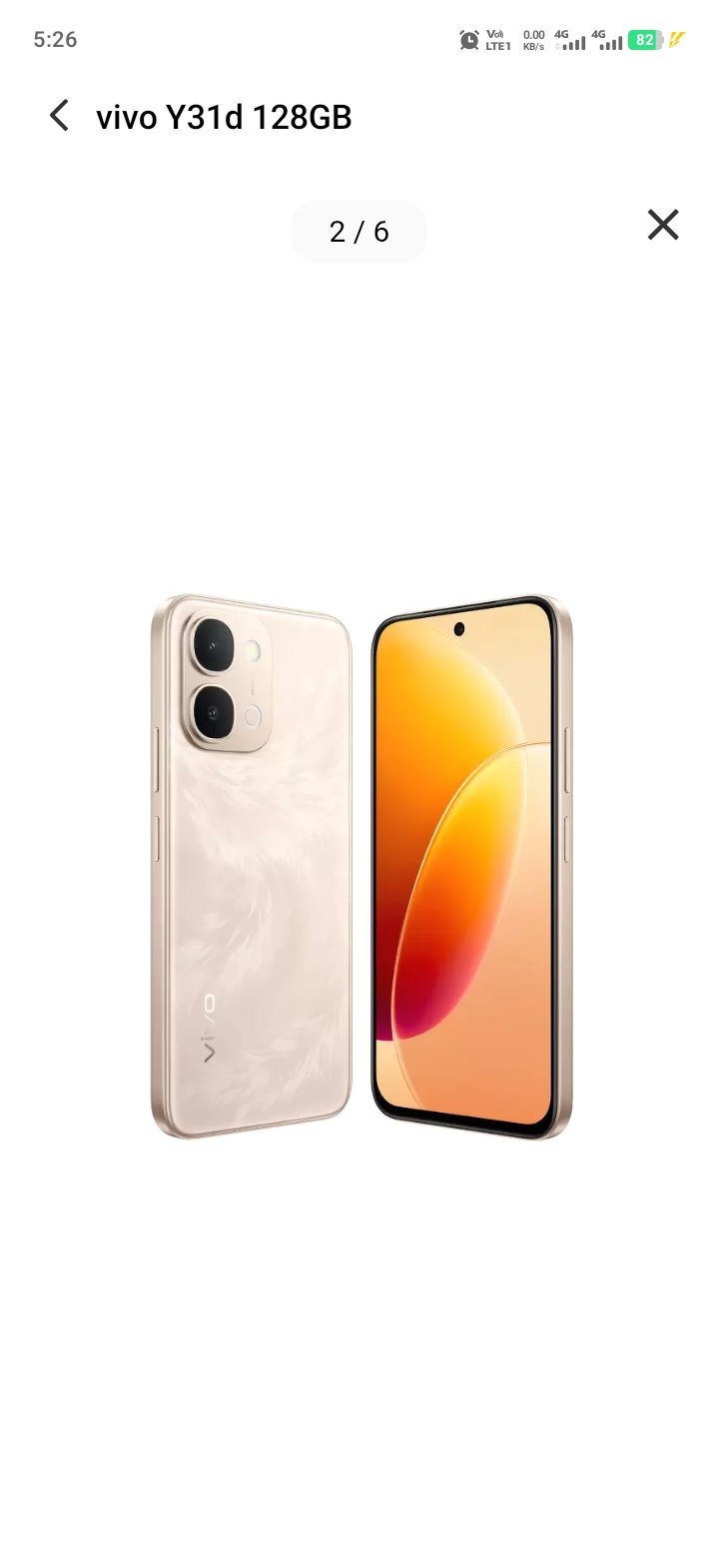 Vivo Y31d 8 128GB only one day use