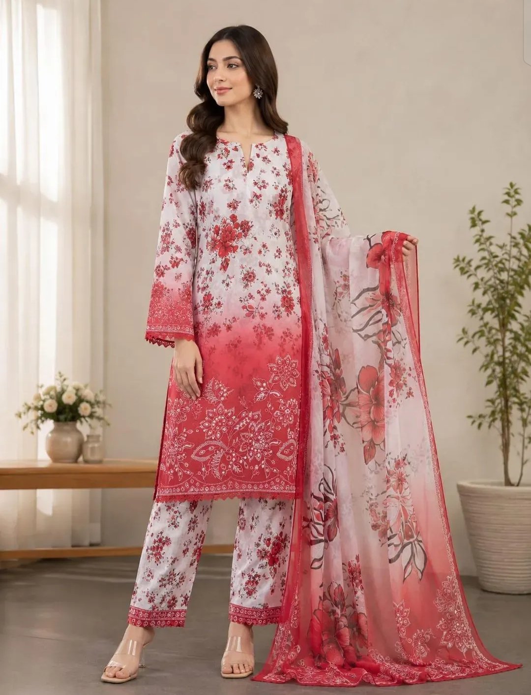 3 pc women unstitched suit
