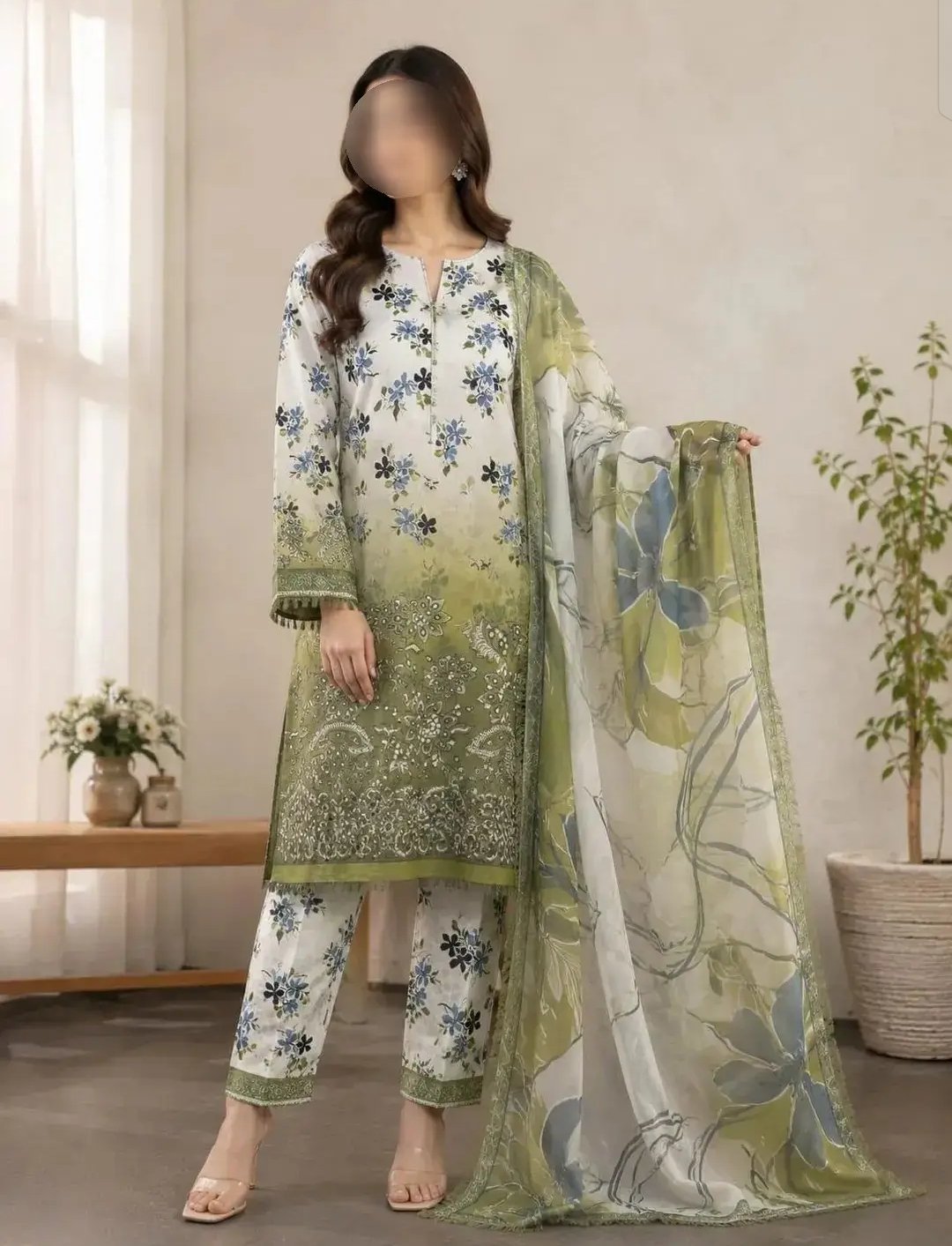3 pc women unstitched suit