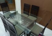 Dining table with 6 chairs- slightly used/ perfect condition