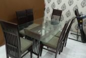 Dining table with 6 chairs- slightly used/ perfect condition
