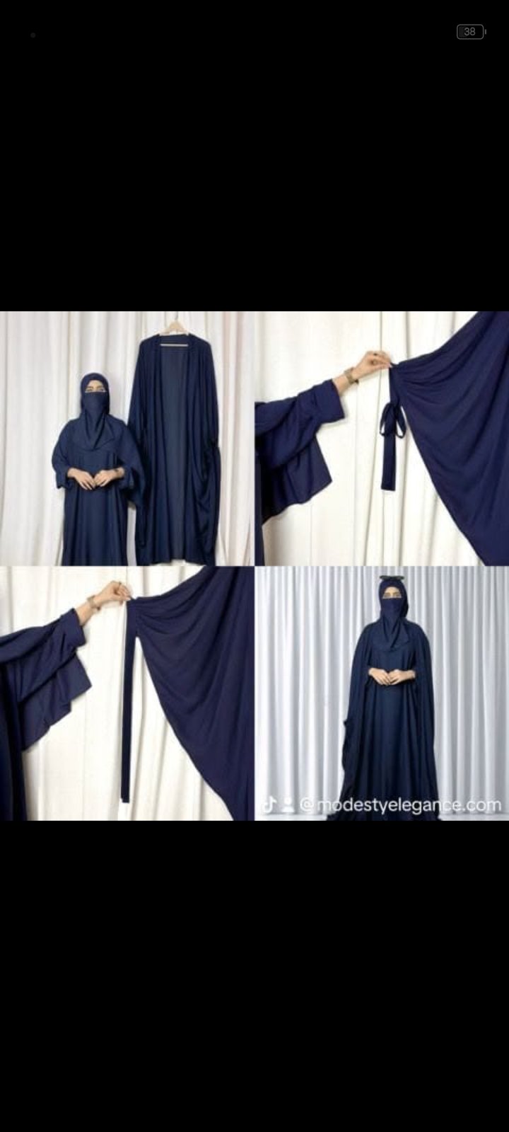 4 piece abaya