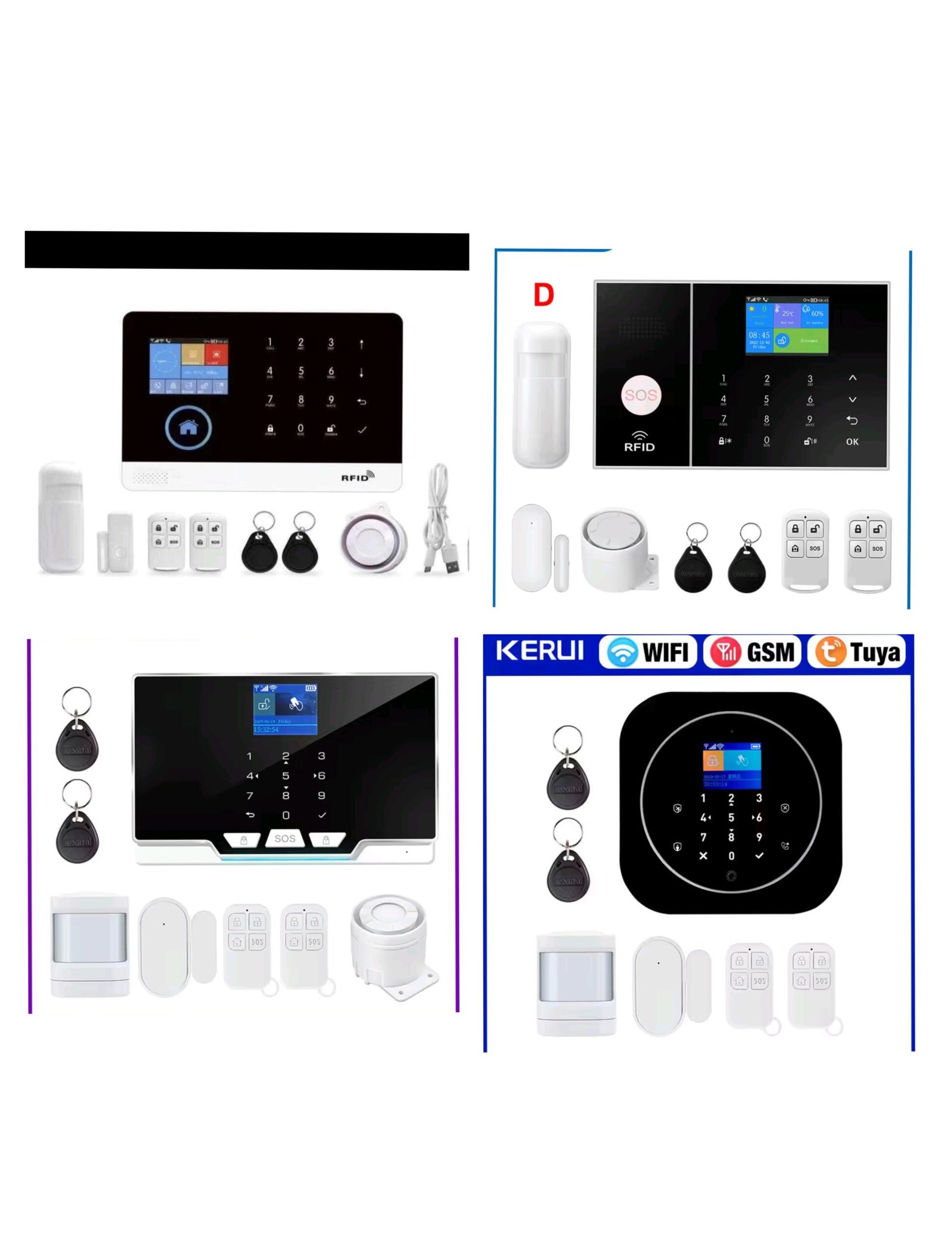 home security burglar alarm system door sensor