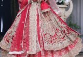 Red wedding lehnga, bridal red dress, Bridal lehnga