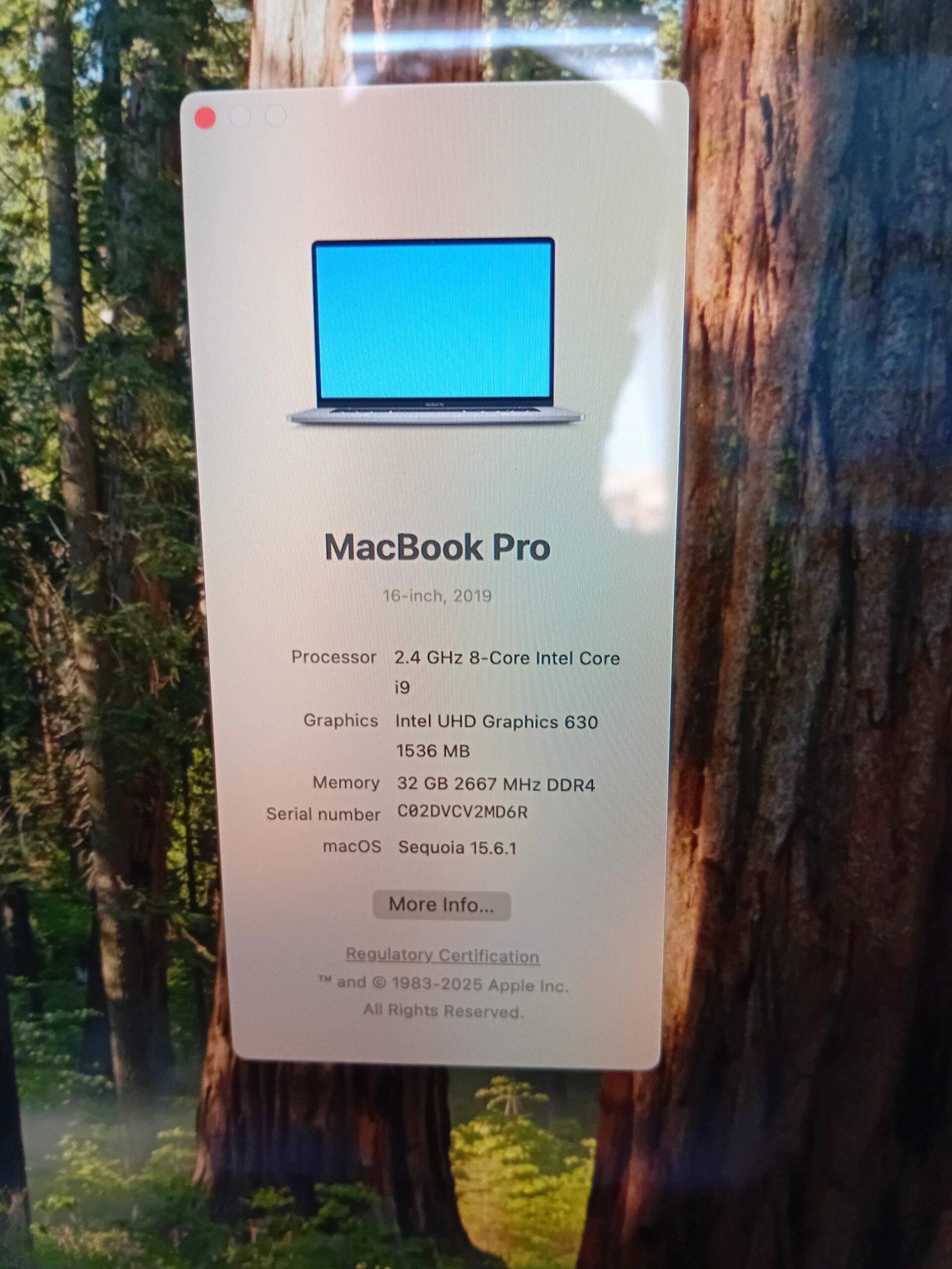 Macbook Pro 16 inch 2019