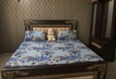 Queen size wooden bed
