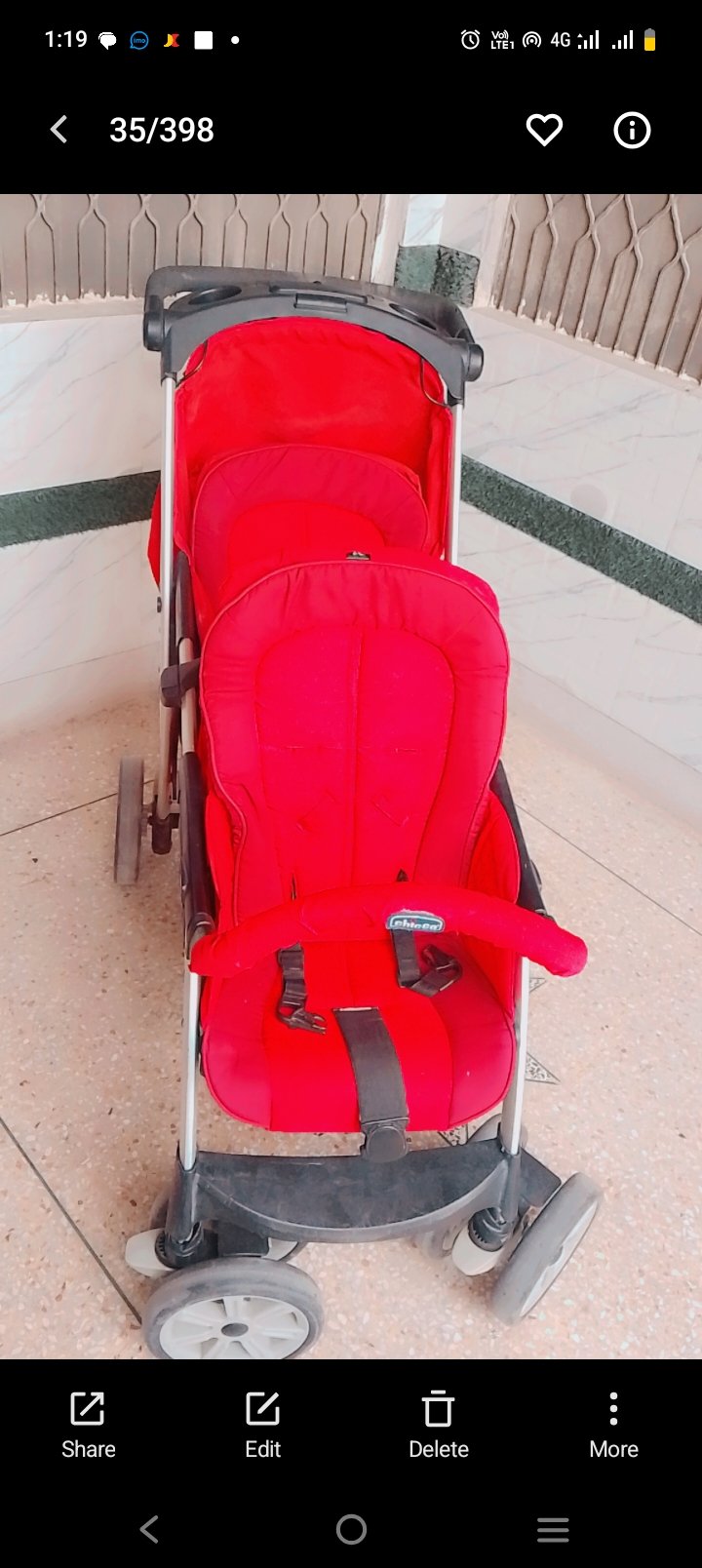 Chicco twin stroller
