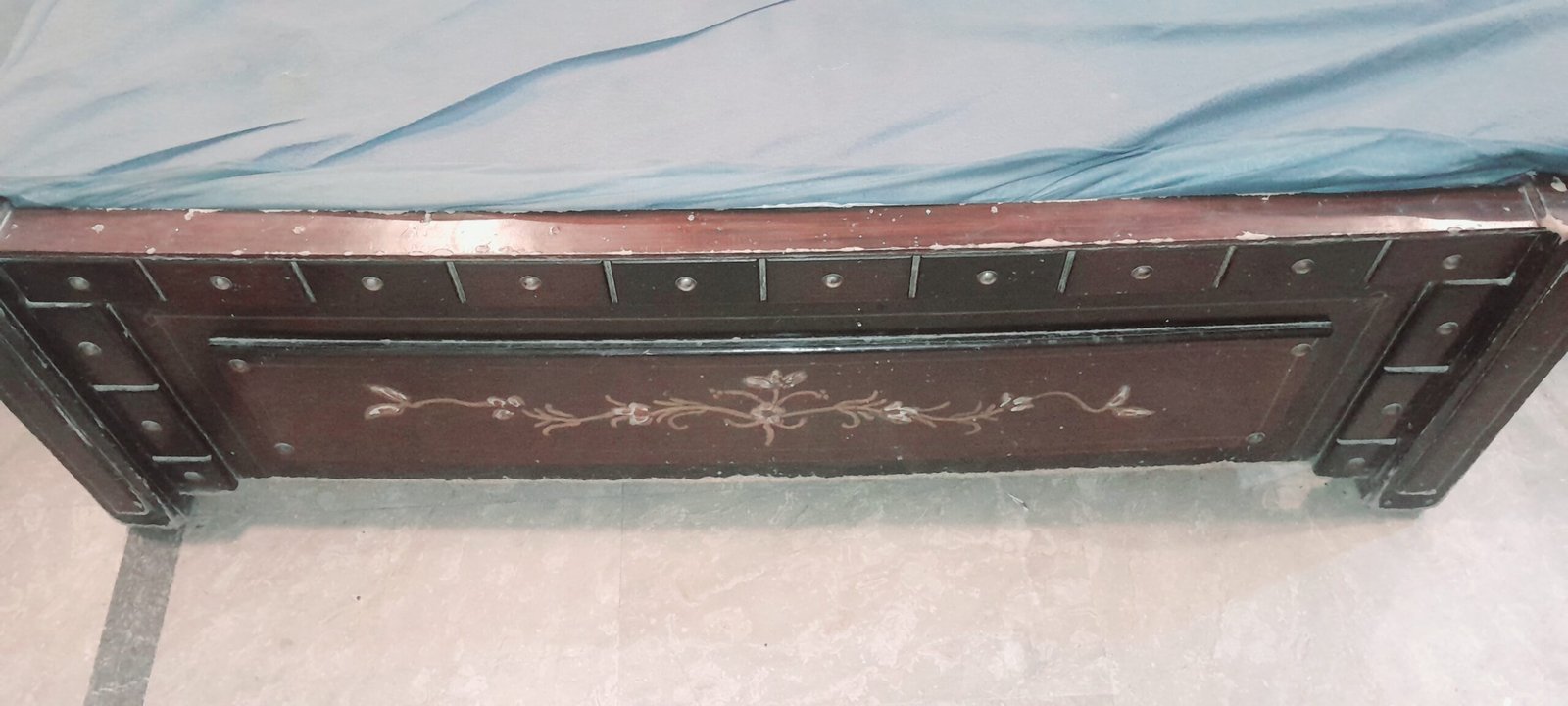 Wooden Double Bed without mattress.
