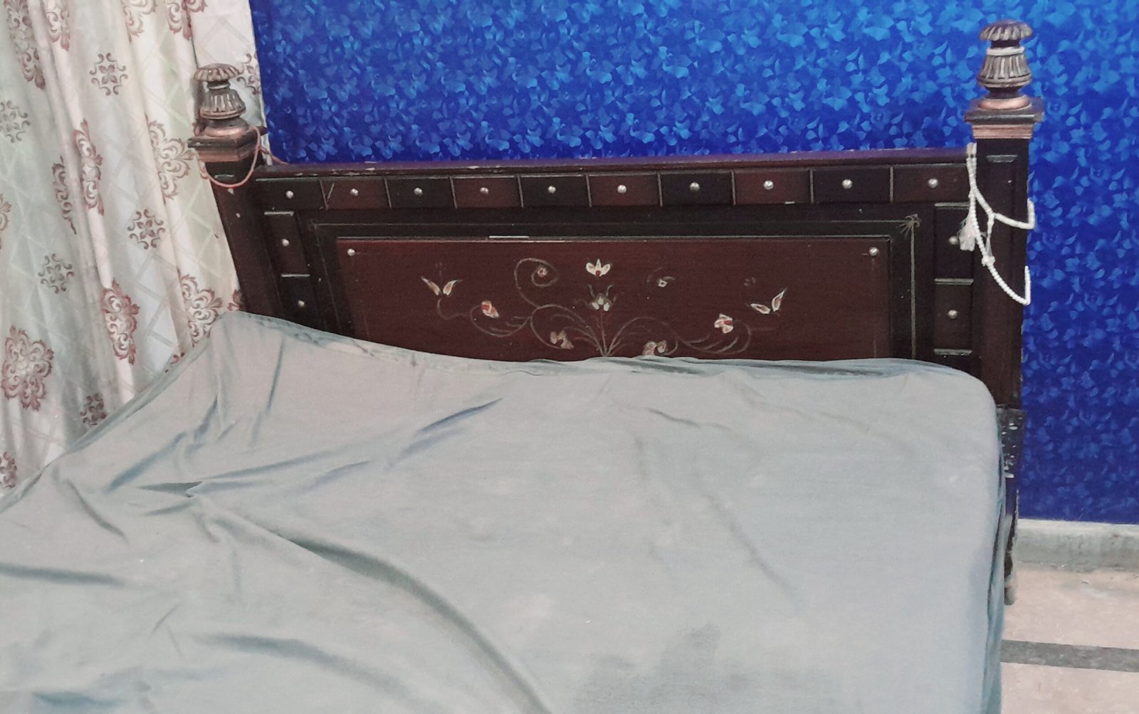 Wooden Double Bed without mattress.